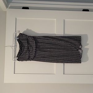 Jennifer Lopez Black and White Strapless Dress